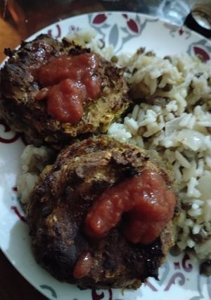 Una foto de Hamburguesas veganas de lentejas y calabaza