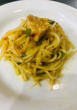A picture of Tomato Cream Sauce Spaghetti.