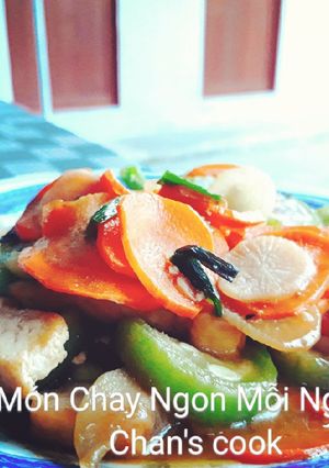 Hình của món Mướp xào thập cẩm.