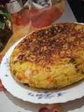 Tortilla de patatas y verdura