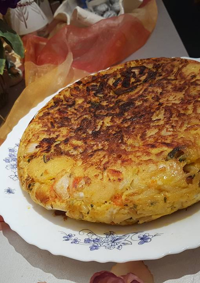Una foto de Tortilla de patatas y verdura