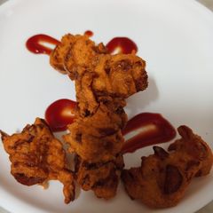Pyaaz pakode A picture of Pyaaz pakode.