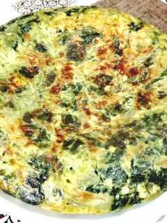 Una foto de Tortilla de acelgas y requesón