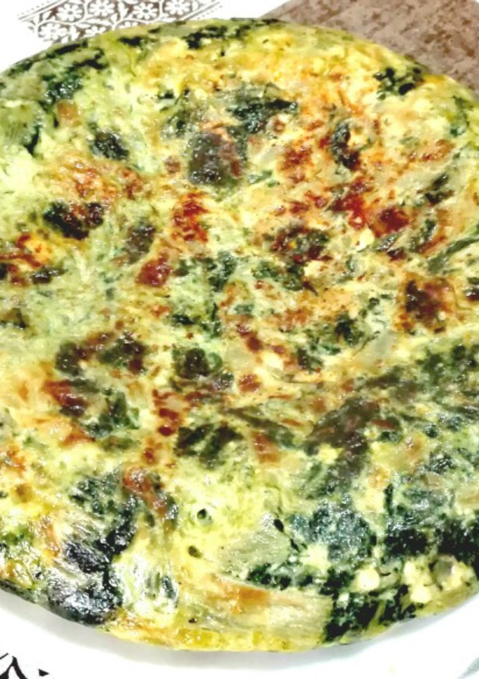 Una foto de Tortilla de acelgas y requesón