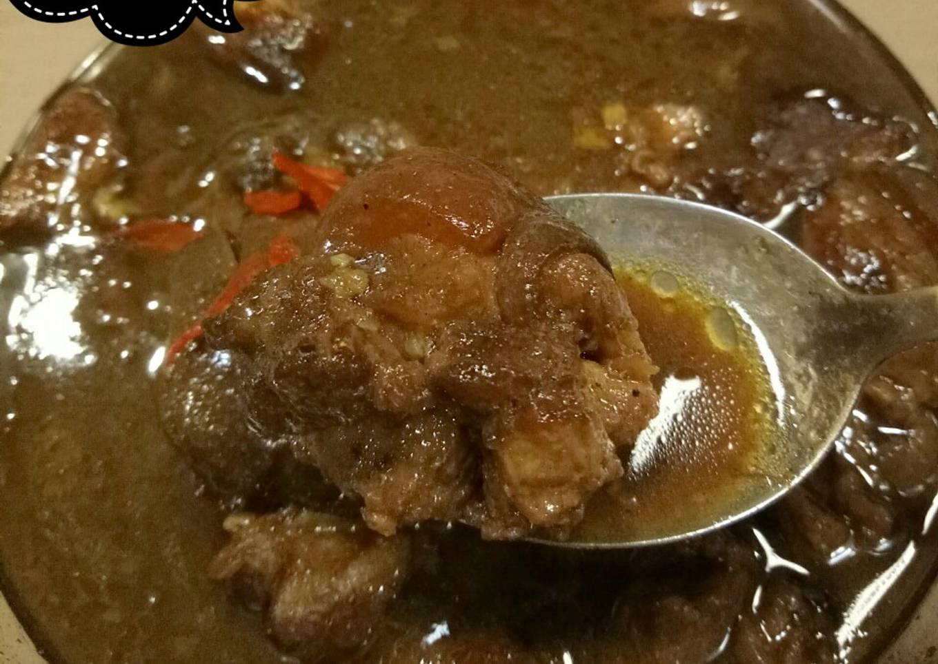 Kaki Babi (Cukiok) masak kecap