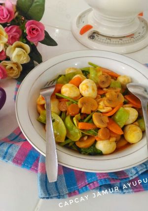 Foto resep Capcay jamur