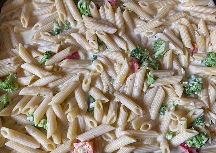 Step-by-Step Guide to Prepare Speedy Penne pasta in white sauce