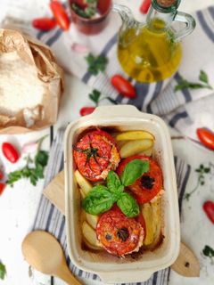 Foto di Pomodori con riso e patate