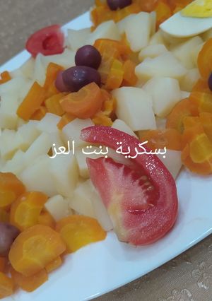 صورة لوصفة سلطة بطاطا وجزر لاصحاب الريجيم