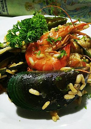 Hình của món Risotto Hải Sản Ý.