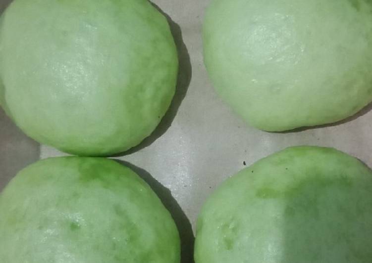 Cara Gampang Menyiapkan Bakpao pandan isi coklat, Lezat