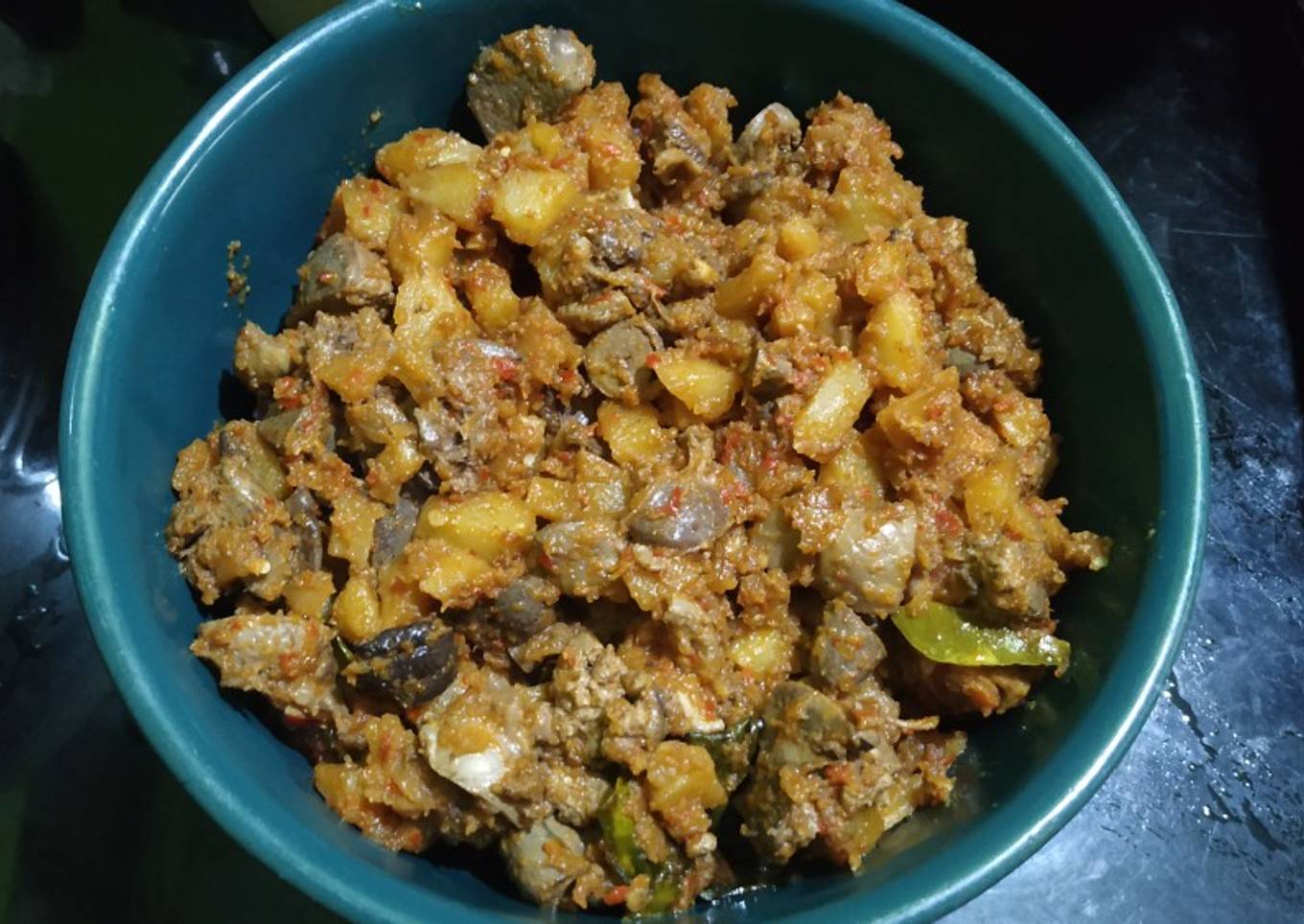 Sambal kentang goreng ati ampela