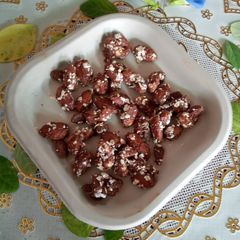 A picture of Chocolate coated dry fruits.