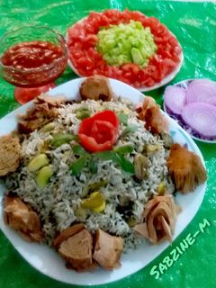 عکسی از دستور باقلا پلو باتن ماهی