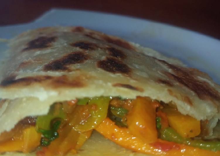 Simple Way to Make Super Quick Homemade Chapati Veg Roll
