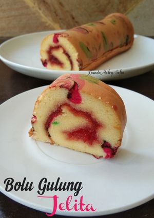 Foto resep Bolu Gulung Jelita (pakai oven tangkring, 4 telur metode all in one)