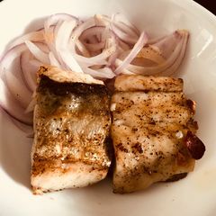 Pan Seared Garlic Indian Salmon/Rawas A picture of Pan Seared Garlic Indian Salmon/Rawas.