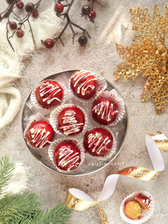 Foto resep Red Velvet Choco Balls, dari biskuit/cake leftover