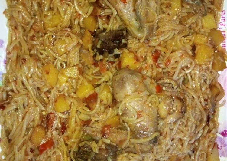 Taliyar Hausa with Irish and chicken