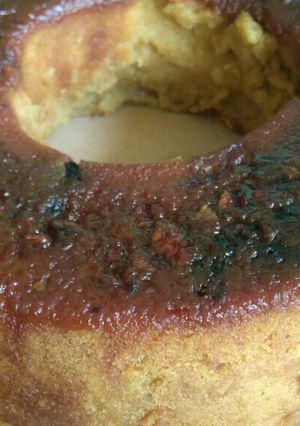 Una foto de Budín de bolillos con pasas y nuez