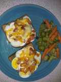 Bruschetta de huevo duro
