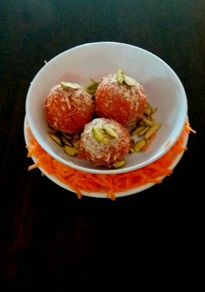 A picture of Carrot laddu.