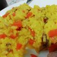 Arroz con champiñones y zanahoria