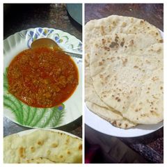 Lunch Box recipe - NAAN WITH KHEEMA A picture of Lunch Box recipe - NAAN WITH KHEEMA.