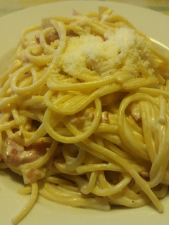 Una foto de Espaguetis Carbonara
