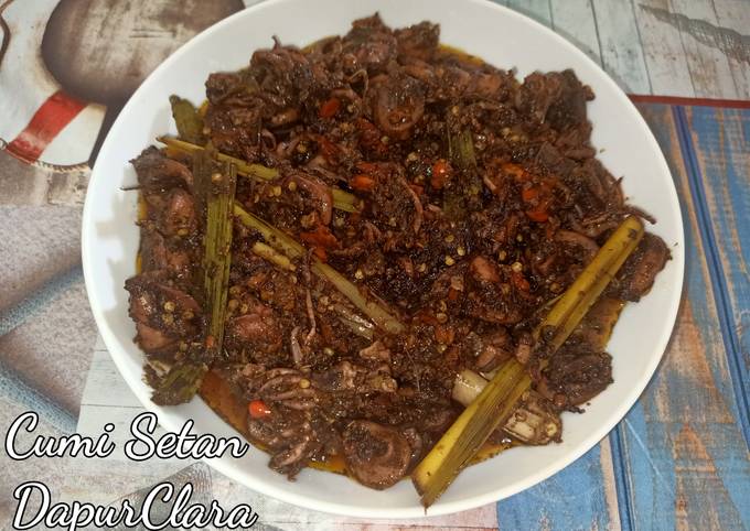 Resep 56. Cumi hitam sambal setan (Cumi Rica2) yang Enak