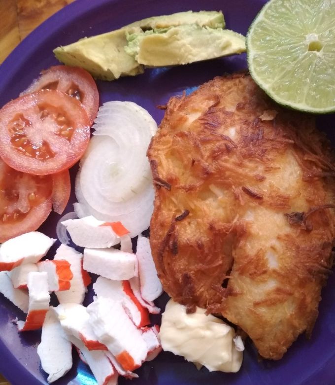 Una foto de Filete al coco