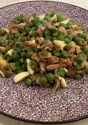 Una foto de Guisantes con bacon
