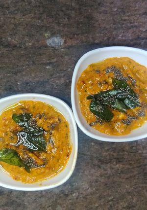 A picture of Onion Chutney (South Indian).