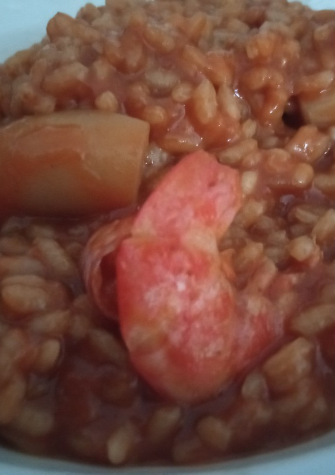 Una foto de Arroz meloso de sèpia y gambones