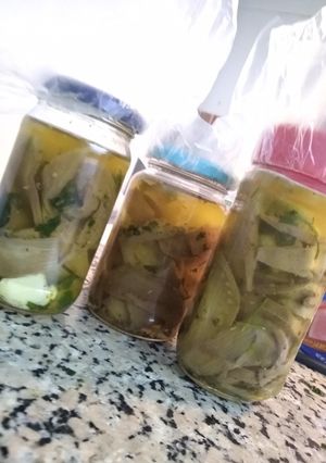 Una foto de Berenjenas al escabeche