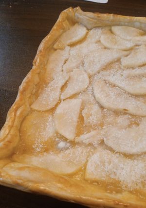 Una foto de Tarta fácil de peras
