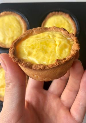 Hình của món Egg tarts keto.