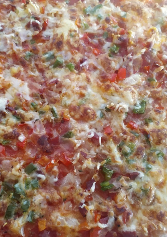 Una foto de Pizza arcoíris