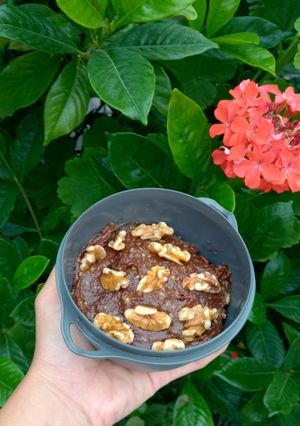 Una foto de Postre de chocolate saludable en 5 min 🍫 -vegano- :)