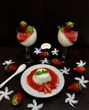 Coconut Panna cotta with strawberry sauce