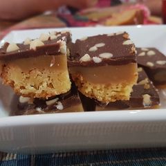 A picture of Gluten free Millionaires Shortbread.