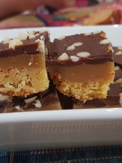 A picture of Gluten free Millionaires Shortbread.
