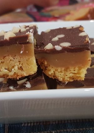 A picture of Gluten free Millionaires Shortbread.