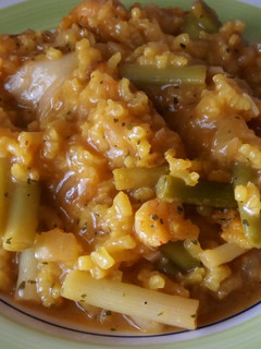 Una foto de Arroz con ajetes
