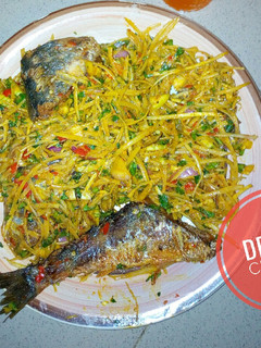 A picture of African salad (Abacha).