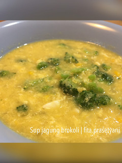 Foto resep Sup jagung brokoli (oriental style)