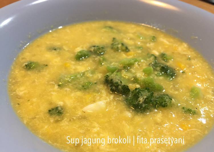 Sup jagung brokoli (oriental style)