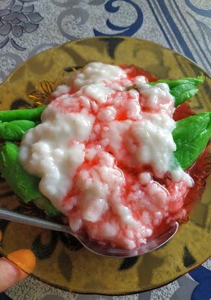 Foto resep Es Pisang ijo kukus