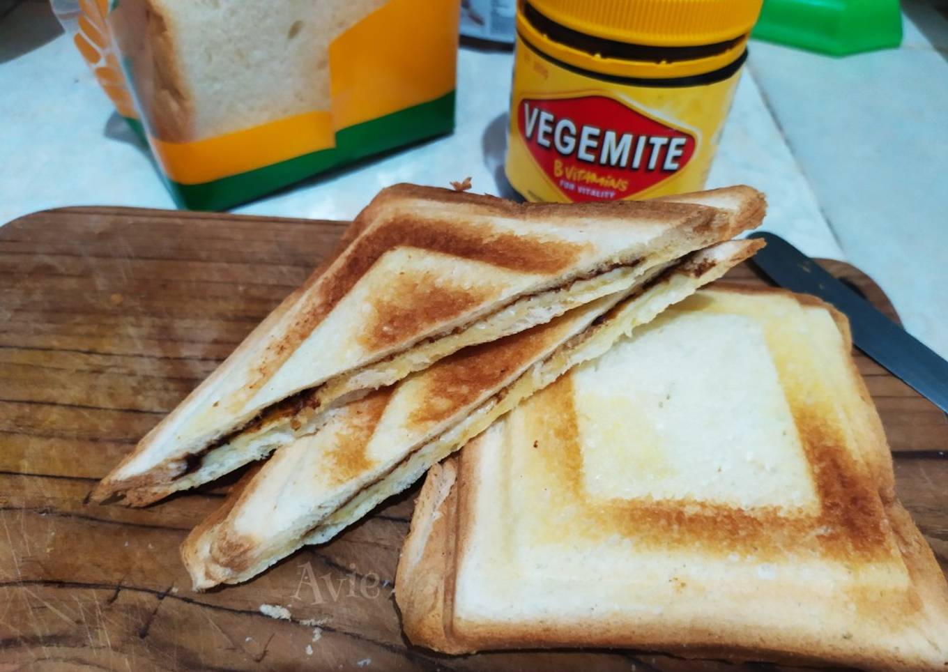 Toasted Vegemite Cheese Sandwich