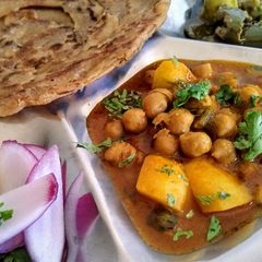 A picture of Special quick chana gravy for breakfast...